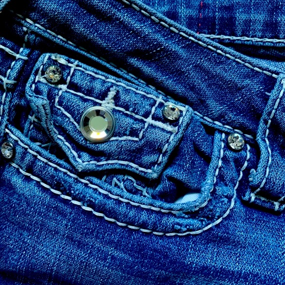 True Religion Julie Style Dark Denim Jeans Size 27 - Picture 3 of 4